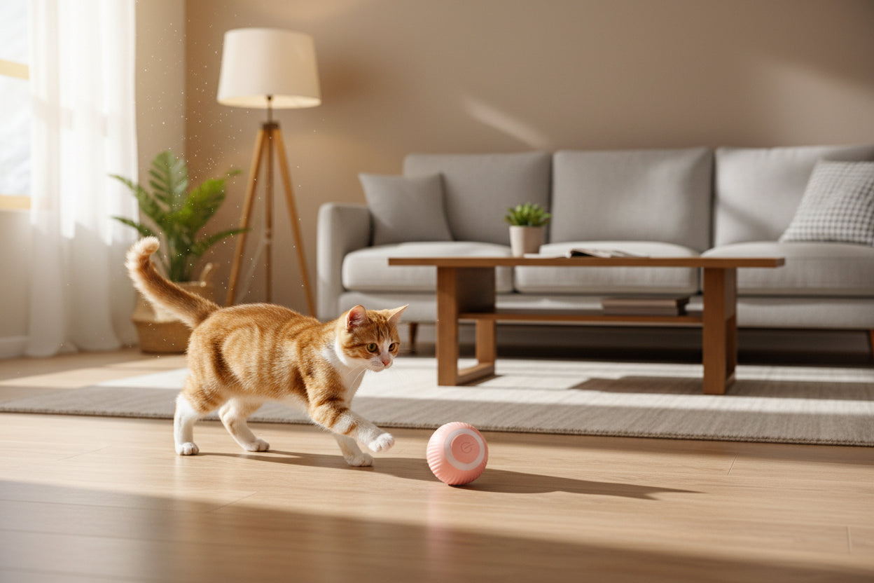 Smart Cat Toys Automatic Rolling Ball Electric Cat Toys Interactive for Cats Training Self-Moving Kitten Toys Pet Accessories