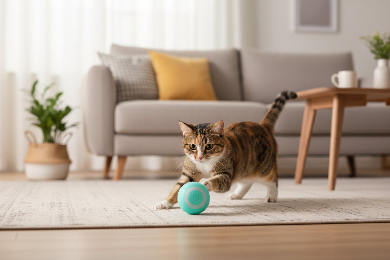Smart Cat Toys Automatic Rolling Ball Electric Cat Toys Interactive for Cats Training Self-Moving Kitten Toys Pet Accessories